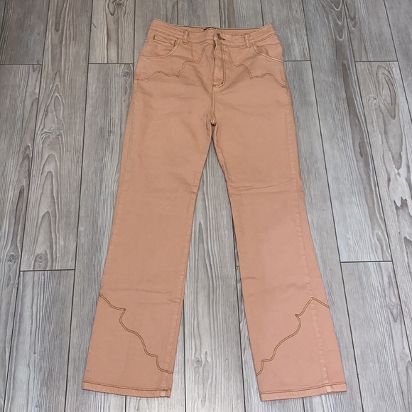 NWOT Anthropologie Pastiche Seamed Ultra High Light Red/ pink size 27 - Picture 5 of 7